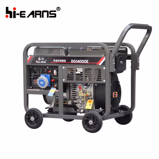 Дизельный генератор с открытой рамой мощностью 14 кВА Вспомогательное оборудование БПЛА Dg14000e